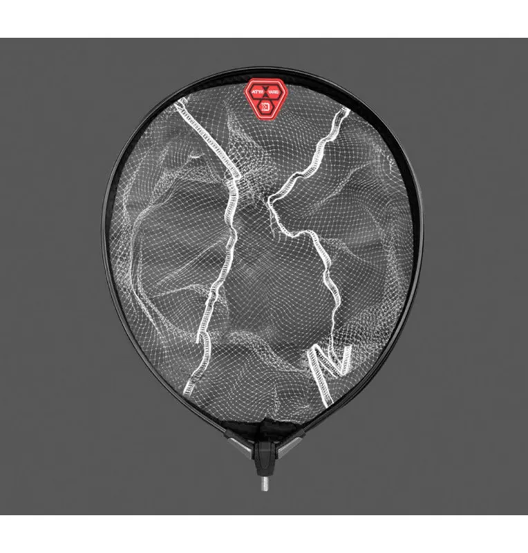 Delphin ATM Floaty Nylo Vario Swiveling Round Feeder Landing net head nylon net 60x50cm-Landing net & landing net accessories...