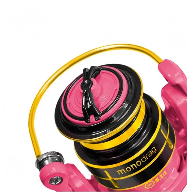 Delphin Queen MonoDrag 2T pink 2000 Stationärrolle Feederrolle-Frontbrems-Rollen-JJ-Fishing