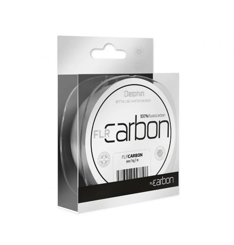 Delphin FLR Carbon 0,125mm 2,8lb 50m 100% Fluocarbon Vorfachmaterial Karpfen-Schnüre-JJ-Fishing