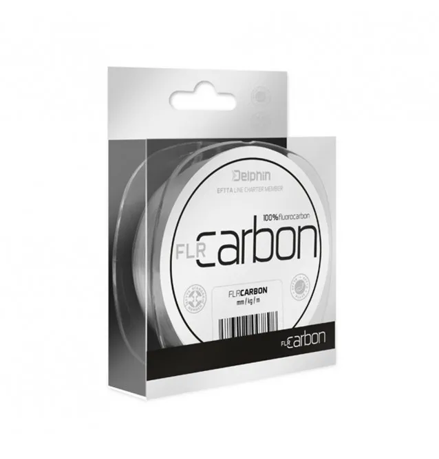 Delphin FLR Carbon 0,125mm 2,8lb 50m 100% Fluocarbon Vorfachmaterial Karpfen-Schnüre-JJ-Fishing