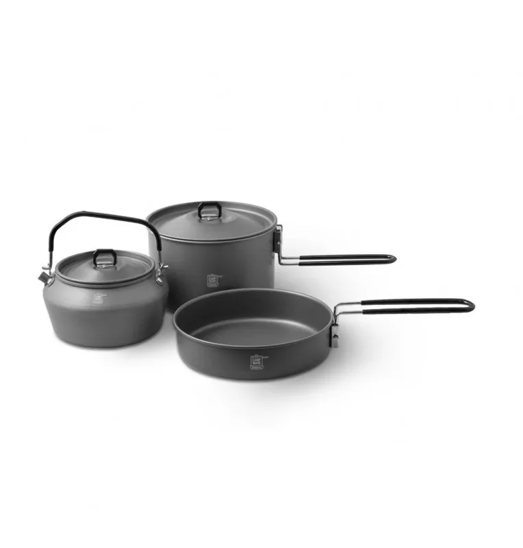 Delphin Camping Cookware Set CampWare 3in1 Pfanne, Topf & Wasserkocher-Outdoor-JJ-Fishing