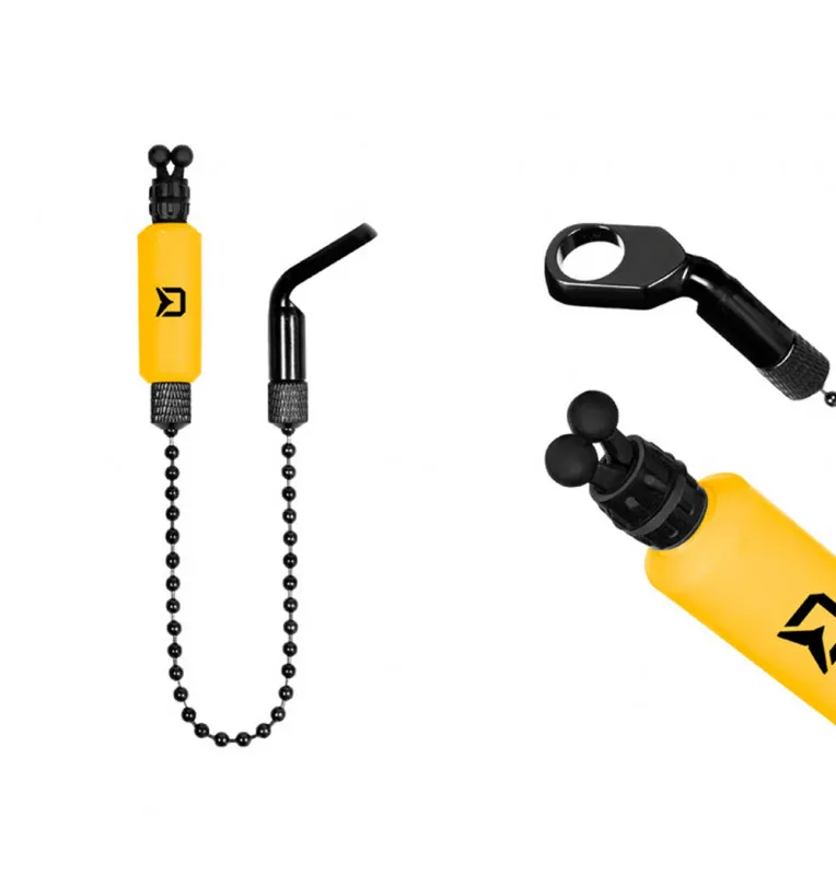 Delphin Chain Indicator Rota Yellow Pendulum Bite Alarm with Snap Light Mount-Bite Alarms & Bobbins-JJ-Fishing