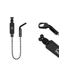 Delphin Chain Indicator Rota Schwarz Pendelbissanzeiger mit Knicklicht Halterung-Bissanzeiger & Bobbins-JJ-Fishing