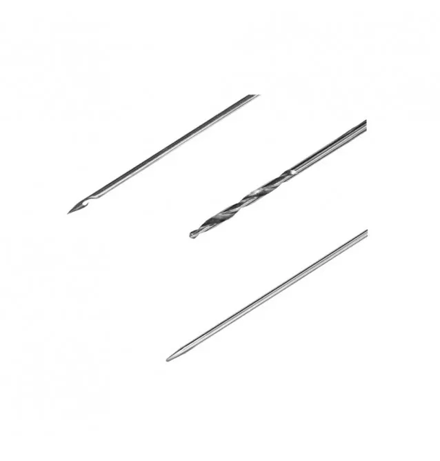 Delphin Needles and Drill Set Slim 3 Stück Ködernadel Set-Angelzubehör-JJ-Fishing