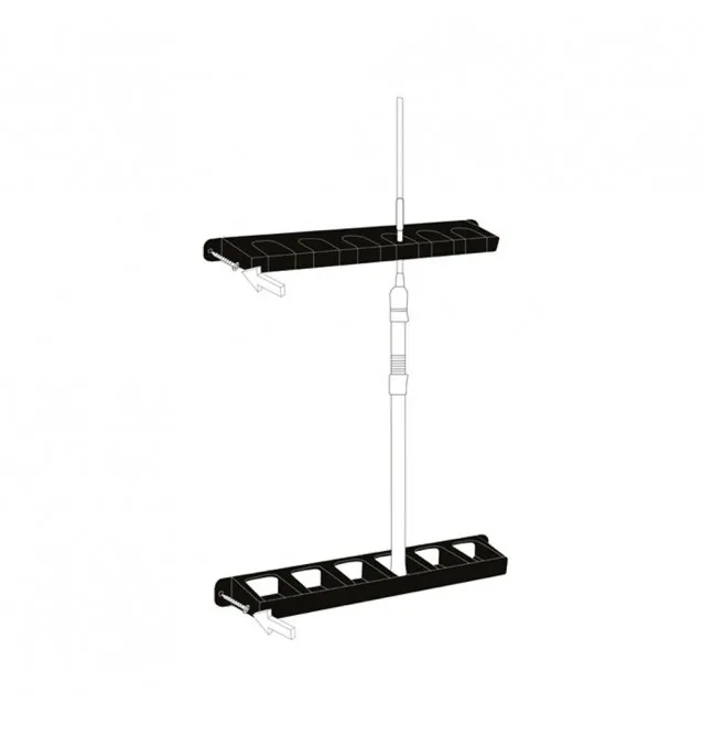 Delphin Rod Holder Wall Hold Wall Mount for 6 Fishing Rods-Rod accessories-JJ-Fishing