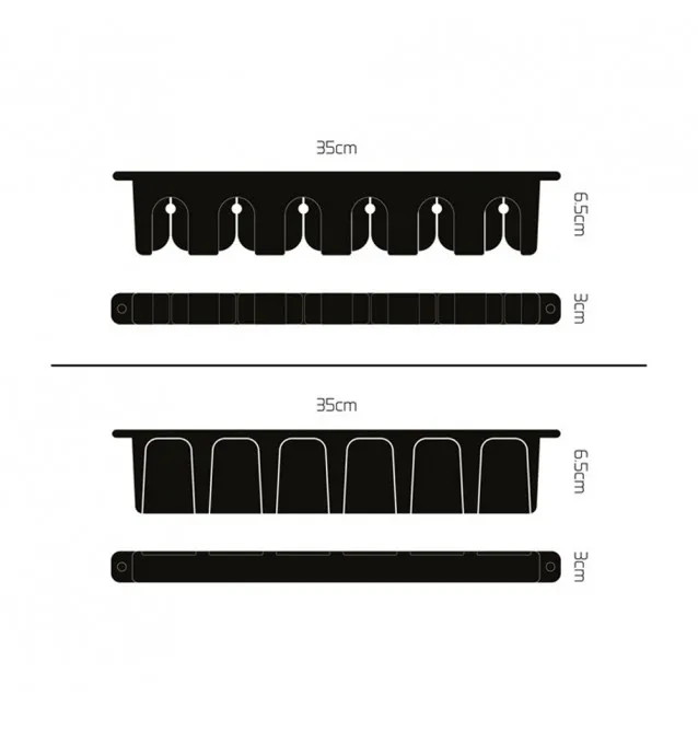 Delphin Rod Holder Wall Hold Wall Mount for 6 Fishing Rods-Rod accessories-JJ-Fishing