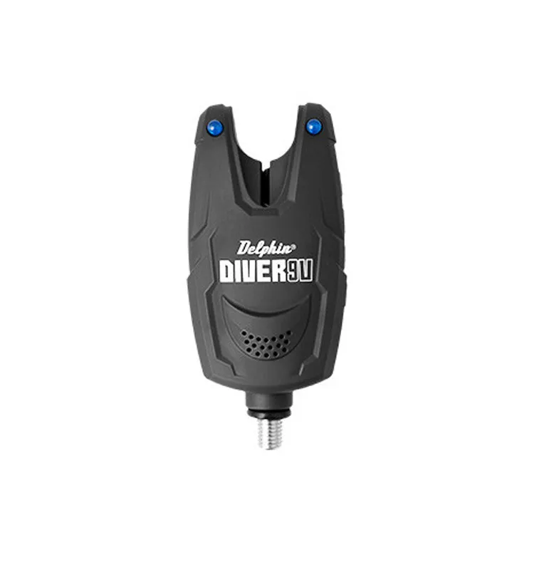 Delphin Diver Funkbissanzeiger Set 2+1 Bissanzeiger mit Transportkoffer-Bissanzeiger & Bobbins-JJ-Fishing