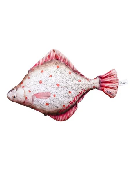 Gaby Fischkissen Mini Flunder 41cm Plüschfisch, Stofftier-Mini Fish-JJ-Fishing
