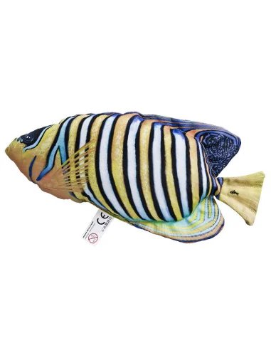 Gaby Fischkissen Big Pfauen-Kaiserfisch Bunt 56cm, Plüschfisch, Stofftier-Big Fish-JJ-Fishing