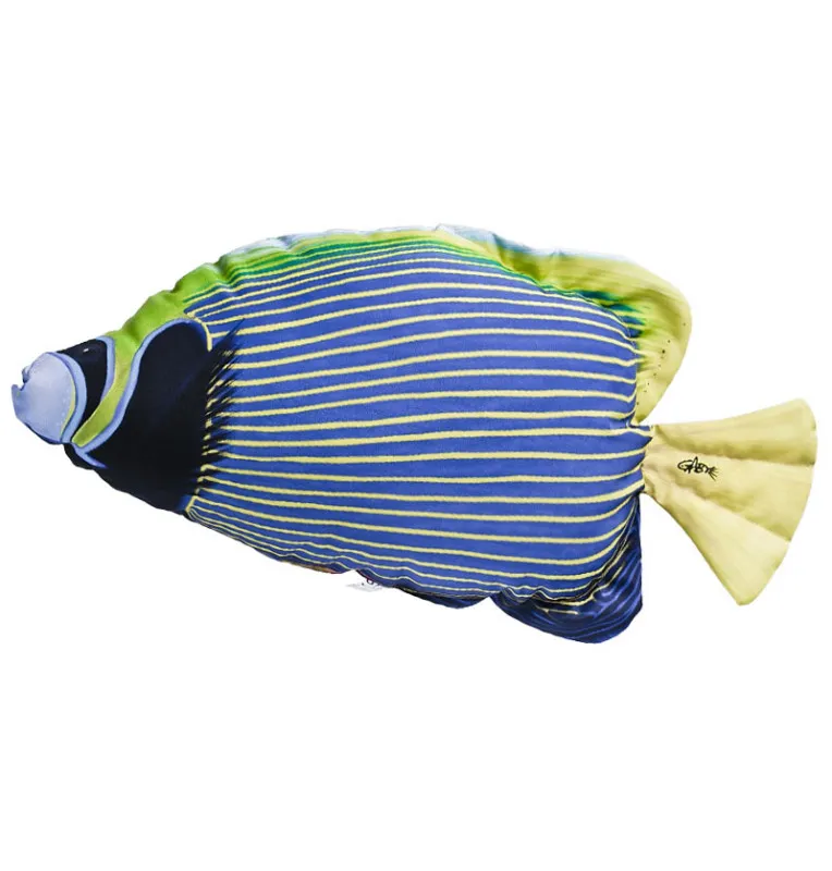 Gaby Fischkissen Big Imperator-Kaiserfisch Blau 56cm, Plüschfisch, Stofftier-Big Fish-JJ-Fishing