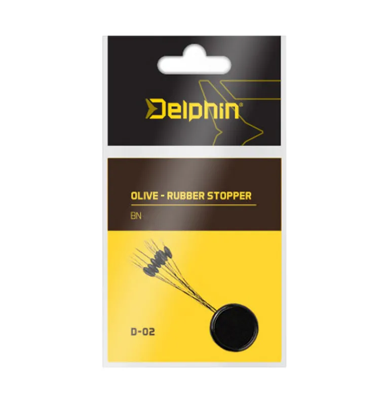 Delphin Oliv Rubber Stopper Large Schnurstopper-Endtackle-JJ-Fishing