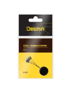 Delphin Black Rubber Stopper Medium Schnurstopper-Endtackle-JJ-Fishing