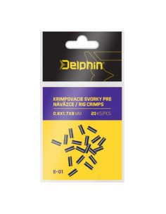 Delphin Rig Crimps 20 Stück 0,8x1,7x8mm Quetschhülsen-Vorfachmaterial & Montage-Zubehör-JJ-Fishing 2