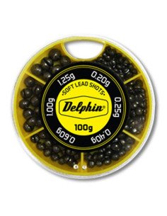 Delphin Klemmblei Sortiment Soft 0,20-1,25g Lead Shots (Gelbe Box) Posenangeln-Blei-JJ-Fishing