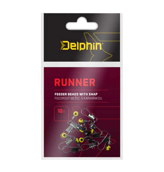 Delphin Feeder Runner mit Karabiner 10 Stück Medium Feederangeln-Vorfachmaterial & Montage-Zubehör-JJ-Fishing