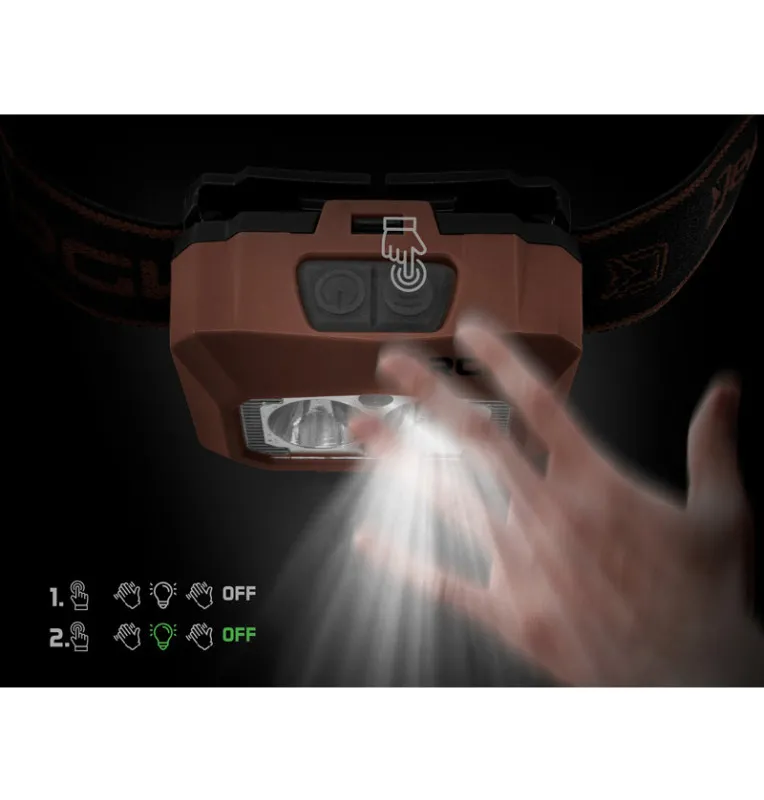 Delphin RGW PRO Head Lamp 200lm Bewegungssensor Rot/Grün/Weiß Kopflampe-Kopflampen-JJ-Fishing