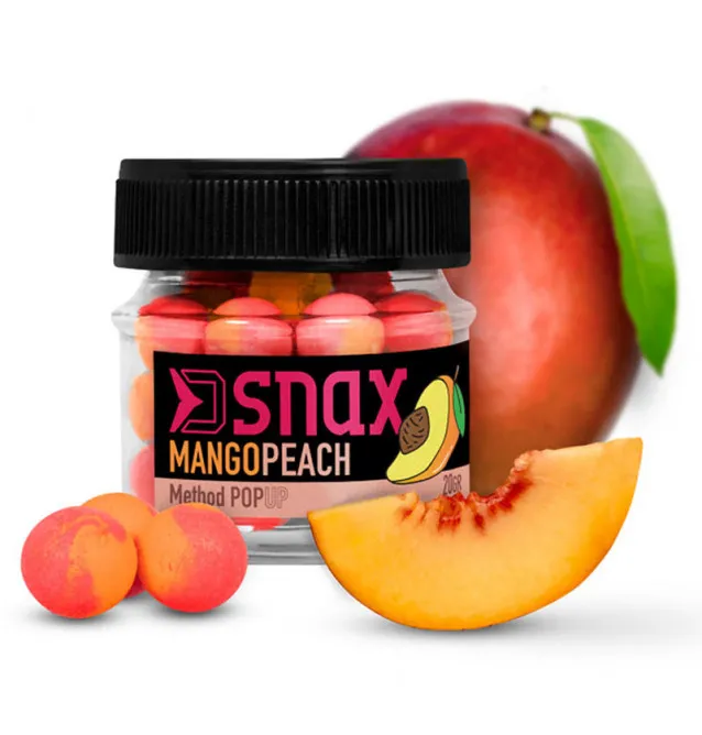 Delphin D Snax POP Köder Mango-Pfirsich 10mm 20g-Pop Up´s-JJ-Fishing
