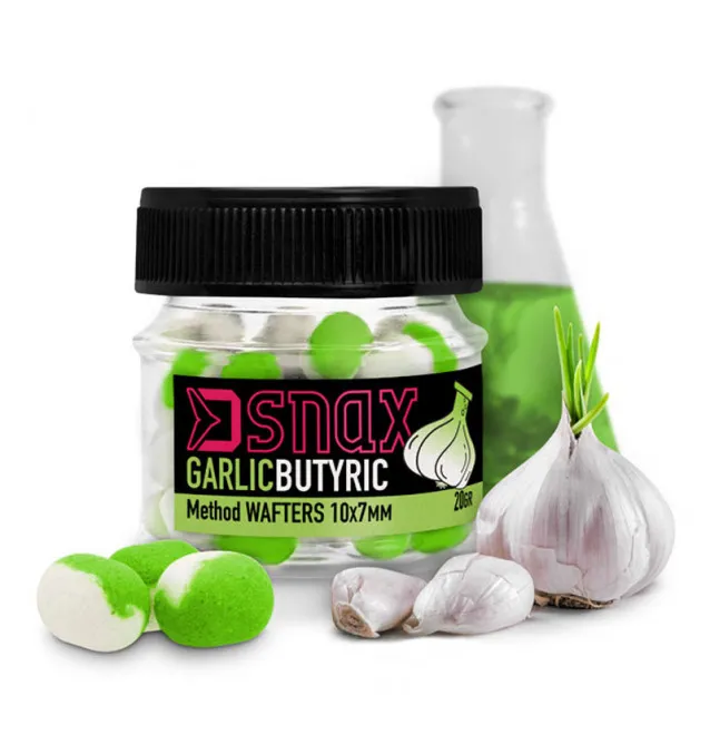 Delphin D Snax WAFT Knoblauch-Butyric 10x7mm 20g-Wafters-JJ-Fishing