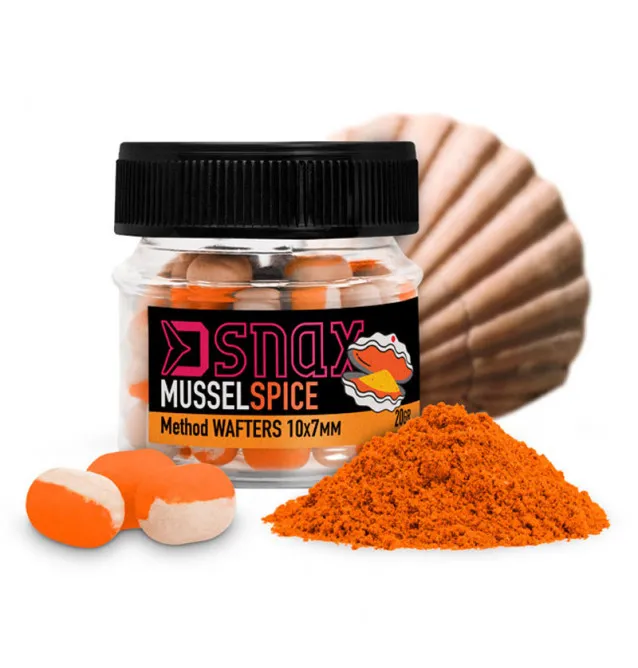 Delphin D Snax WAFTER Muschel & Gewürze 10x7mm 20g-Wafters-JJ-Fishing