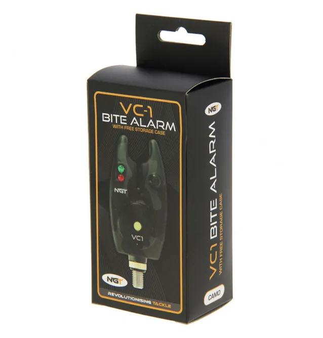 NGT VC1 Alarm mit einstellbarer Lautstärke und Tasche Camo Bissanzeiger-Bissanzeiger & Bobbins-JJ-Fishing