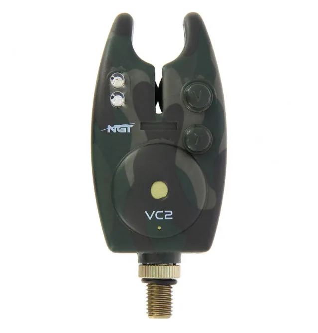 NGT VC2 Alarm mit einstellbarer Lautstärke, Ton und Tasche Camo Bissanzeiger-Bissanzeiger & Bobbins-JJ-Fishing