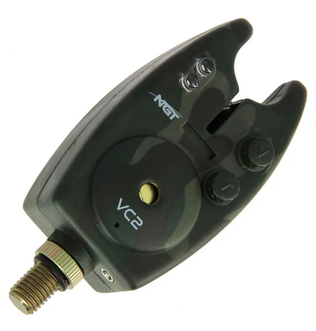 NGT VC2 Alarm mit einstellbarer Lautstärke, Ton und Tasche Camo Bissanzeiger-Bissanzeiger & Bobbins-JJ-Fishing