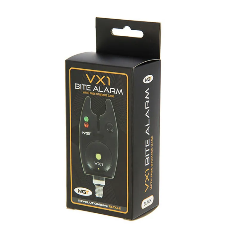 NGT VX1 Alarm mit einstellbarer Lautstärke und Tasche Bissanzeiger-Bissanzeiger & Bobbins-JJ-Fishing