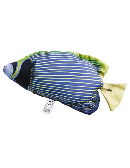 Gaby Fischkissen Mini Imperator-Kaiserfisch Blau 32cm, Plüschfisch, Stofftier-Mini Fish-JJ-Fishing