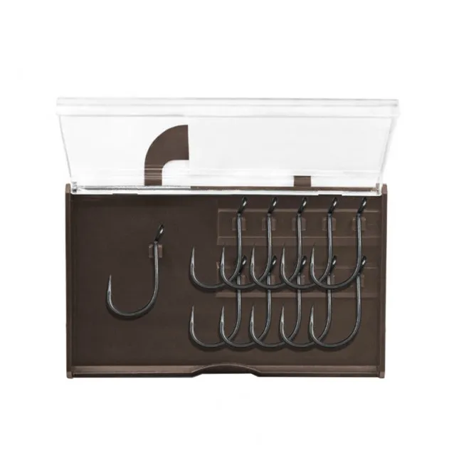 Delphin Thorn Poper Chod Hooks 11 Stück Größe 4 Barbed Angelhaken extra scharf mit Transportbox-Endtackle-JJ-Fishing