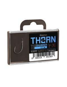 Delphin Thorn Shanker Curve Hooks 11 Stück Größe 4 Barbed Angelhaken extra scharf mit Transportbox-Endtackle-JJ-Fishing 2