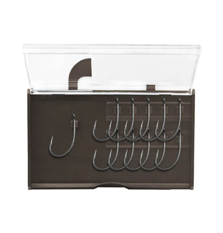 Delphin Thorn Shanker Curve Hooks 11 Stück Größe 4 Barbed Angelhaken extra scharf mit Transportbox-Endtackle-JJ-Fishing