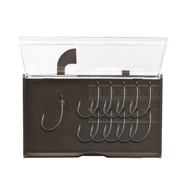 Delphin Thorn Shanker Curve Hooks 11 Stück Größe 6 Barbed Angelhaken extra scharf mit Transportbox-Endtackle-JJ-Fishing