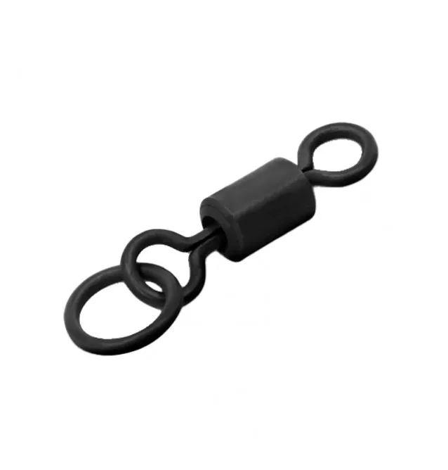 Delphin The End Carp Swivel mit Ring 10 Stück 28 kg Tragkraft Größe 4-Swivels-JJ-Fishing