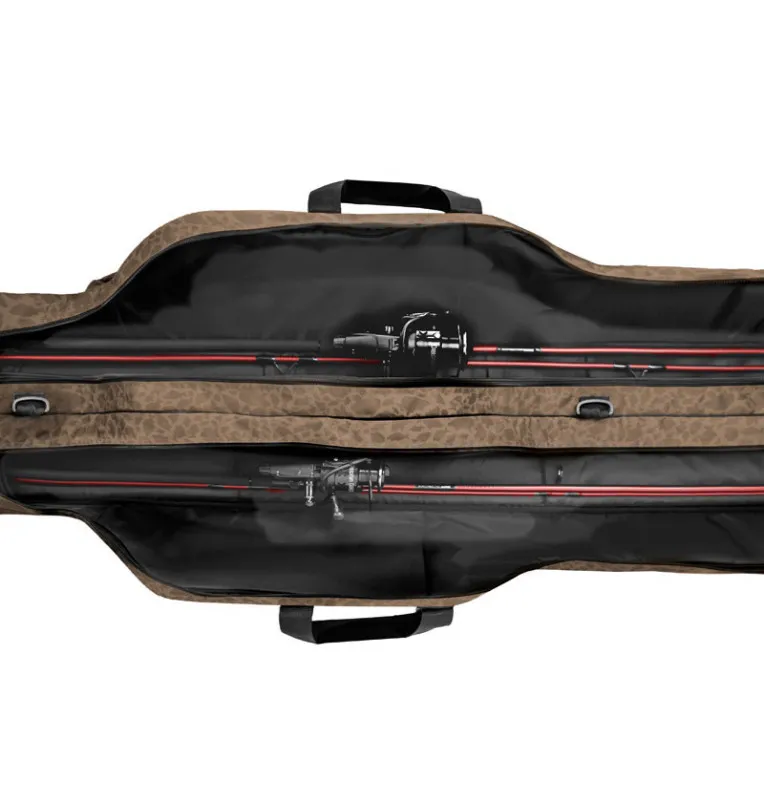 Delphin Area Doublesafe Carpath Rutentasche 195cm für 2x 2-teilige Ruten 12ft/360cm Camo Rod Case-Rutenzubehör-JJ-Fishing