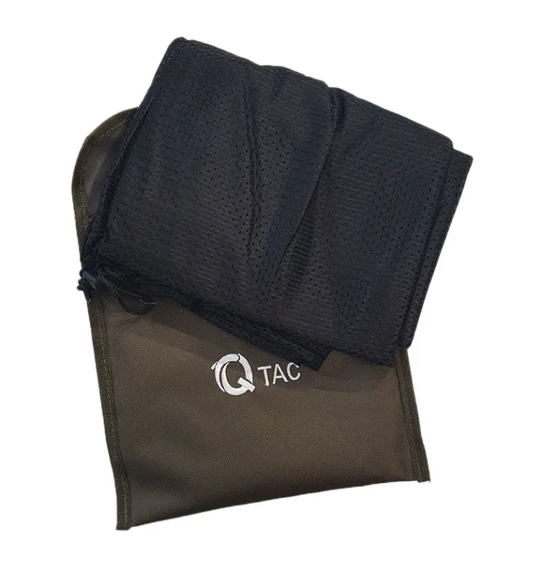 Q-Tac XXL Karpfensack mit Tasche Carp Sack mit Kordelverschluss-Abhakmatten & Wiegeschlingen-JJ-Fishing