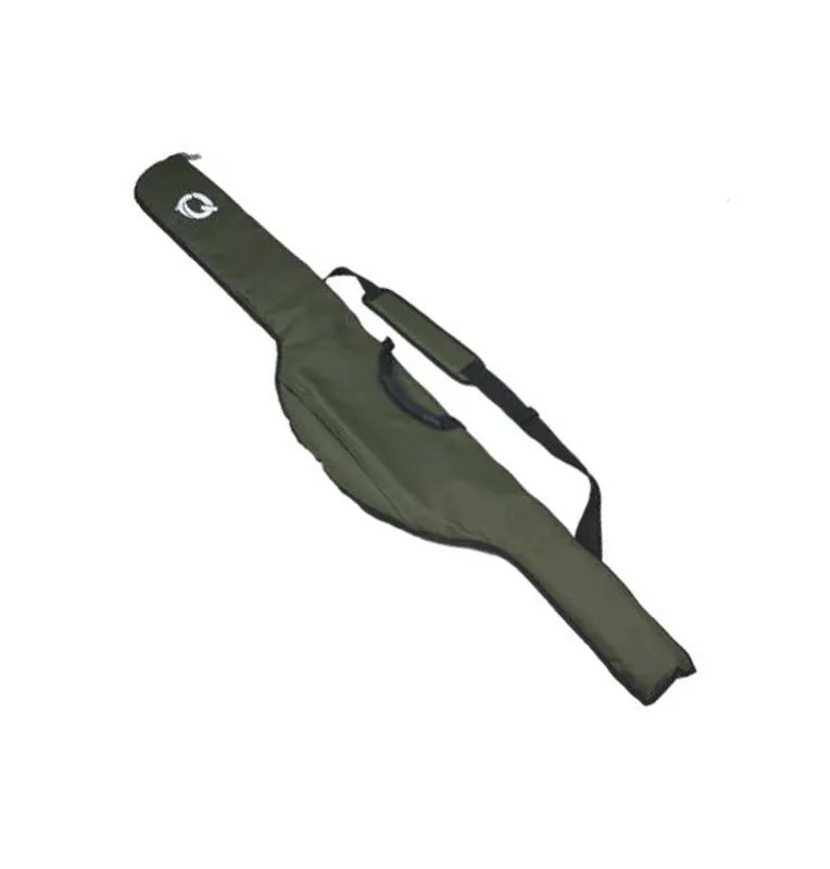 Q-Tac Ruten Einzelfutteral 210cm gepolstert Grün für eine 2-teilige 13ft/390cm Angelruten Tasche-Rutenfutterale-JJ-Fishing