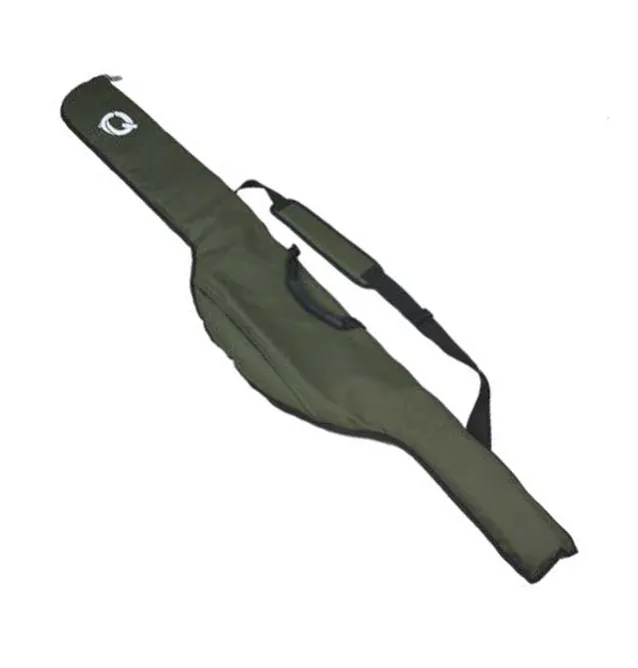 Q-Tac Einzelrutenfutteral 150cm gepolstert Grün für eine 2-teilige 275cm Angelruten Tasche Spinnruten-Rutenfutterale-JJ-Fishing