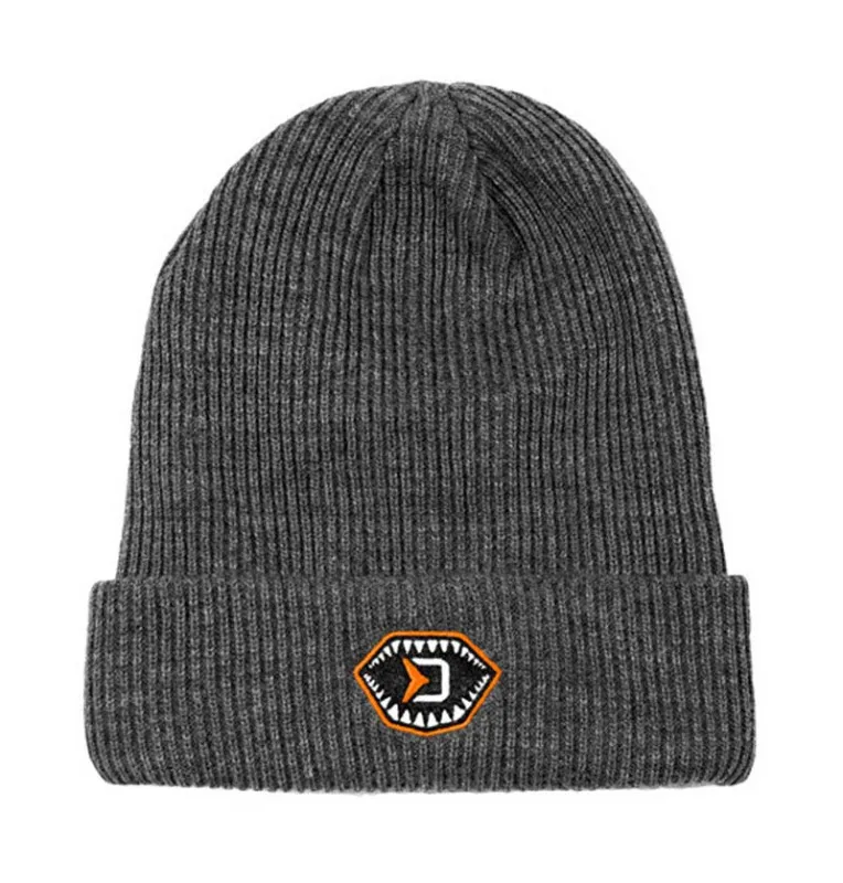 Delphin Atak! Eazy Winterhaube Mütze extra Warm Grau-Kappen & Hauben-JJ-Fishing