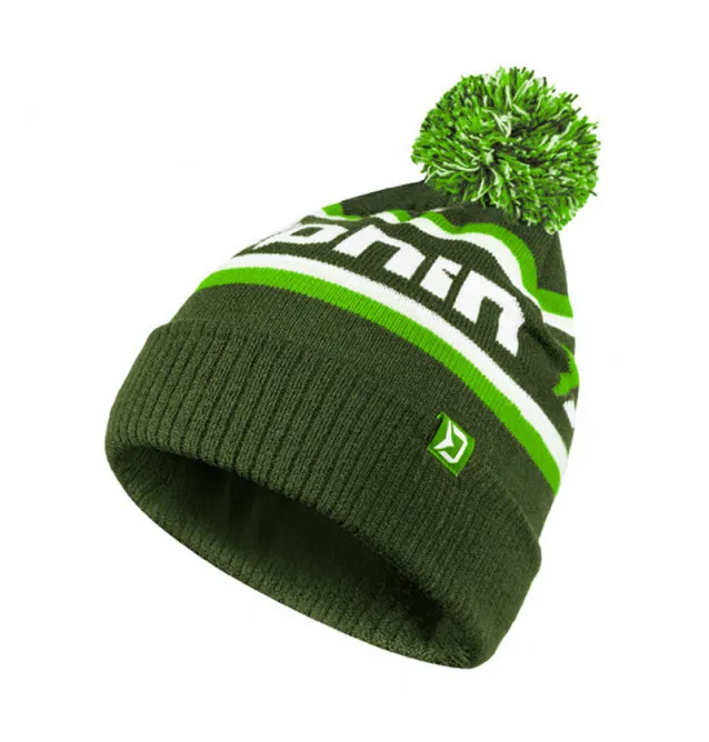 Delphin Retro Winterhaube Mütze Grün/Weiß extra Warm-Kappen & Hauben-JJ-Fishing