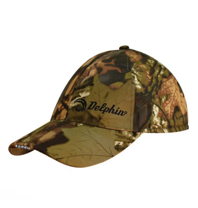 Delphin Wintermütze mit LED Camo Cap extra Warm mit Ohrschutz-Kappen & Hauben-JJ-Fishing