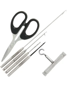 NGT 6 Needle Stainless Steel Baiting Tool Set Boilienadel Set Edelstahl Karpfenangeln-Werkzeuge-JJ-Fishing