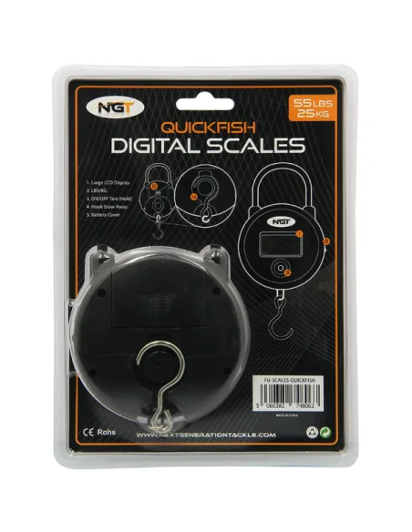 NGT Digital Scale Quickfish 25Kg Fishing Scale-Unhooking mats & weighing slings-JJ-Fishing