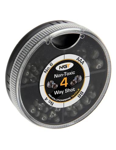 NGT Non-Toxic 4-Way Shot Bleischrot Bleiersatz Angelblei-Blei-JJ-Fishing