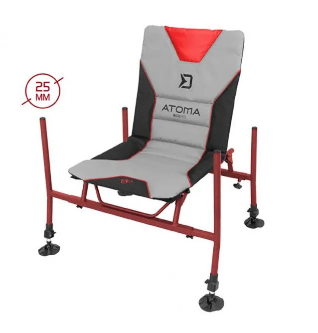 Delphin ATOMA Race Base Feeder Sessel Armchair Feeder Chair Angelsessel Red/Black-Angelliegen & Angelstühle-JJ-Fishing