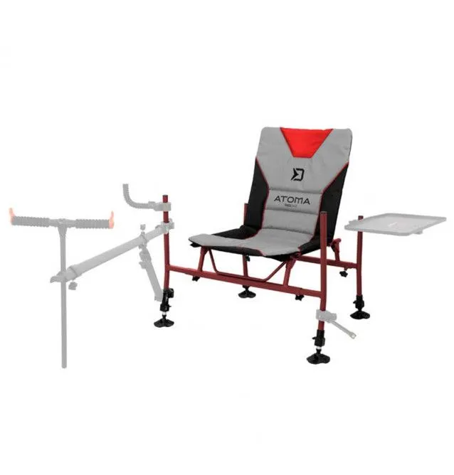 Delphin ATOMA Race Base Feeder Sessel Armchair Feeder Chair Angelsessel Red/Black-Angelliegen & Angelstühle-JJ-Fishing