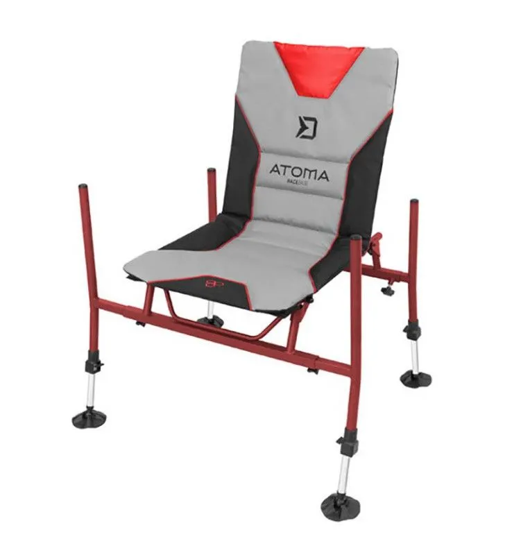Delphin ATOMA Race Base Feeder Sessel Armchair Feeder Chair Angelsessel Red/Black-Angelliegen & Angelstühle-JJ-Fishing