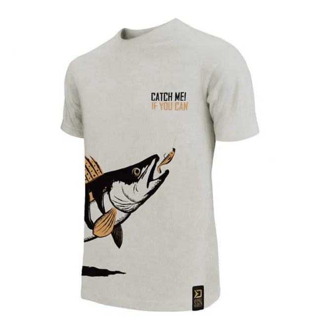 Delphin T-Shirt Catch me! Zander Größe L Predator Edition 2022-Hoodie, Shirts, Jackets & Co-JJ-Fishing