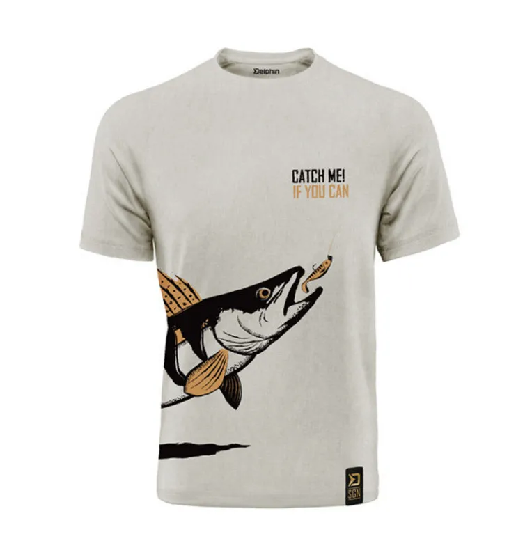 Delphin T-Shirt Catch me! Zander Größe XL Predator Edition 2022-Hoodie, Shirts, Jacken & Co-JJ-Fishing