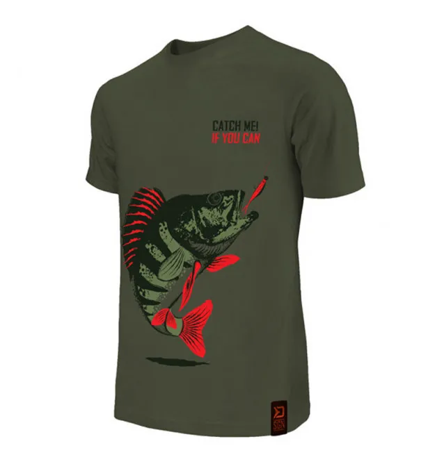 Delphin T-Shirt Catch me! Perch Größe M Predator Edition 2022 Barsch-Hoodie, Shirts, Jacken & Co-JJ-Fishing