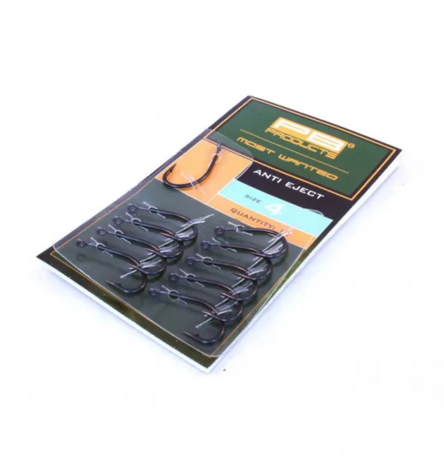 PB Products Anti Eject Haken Barbed mit DBF-Beschichtung 10 Stück Größe 4 Angelhaken-Vorfachmaterial & Montage-Zubehör-JJ-Fis...